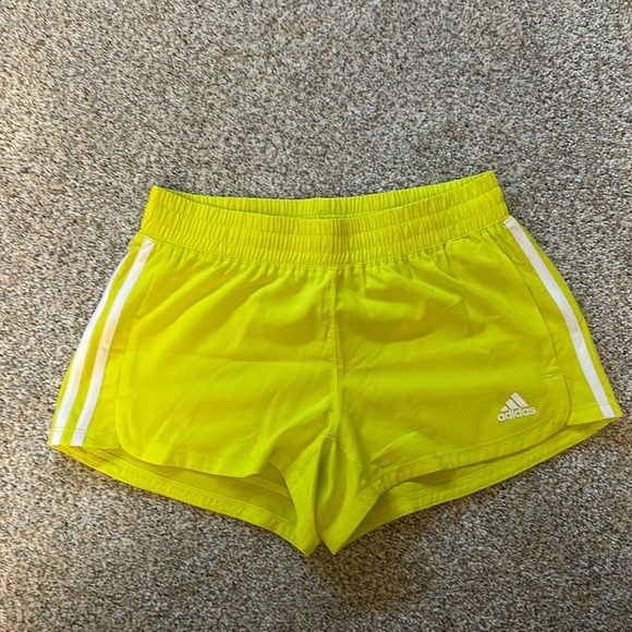 Adidas Women’s Running Shorts XS highlighter yellow - Picture 1 of 2